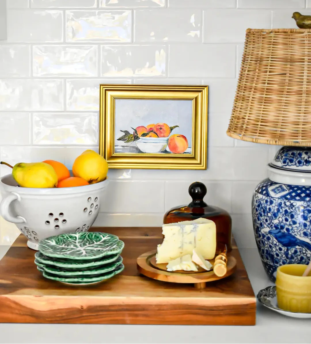 Peaches and Quiet – Original Oil Painting on Linen Board