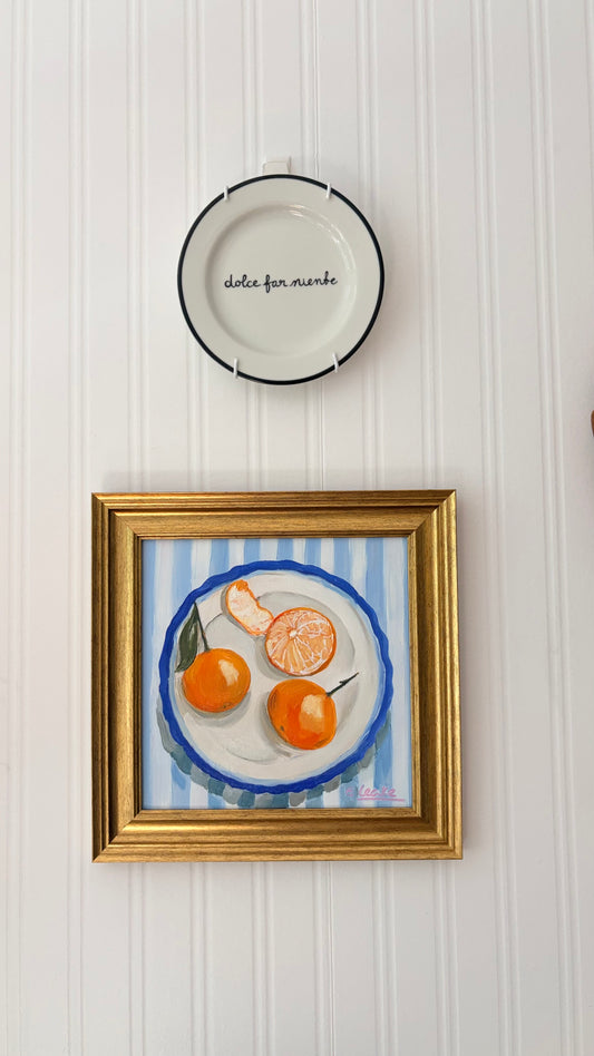 Mandarines in Bleu - 8x8